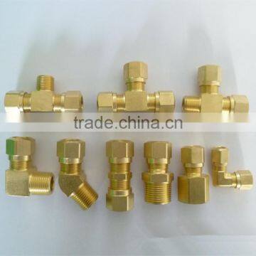 Male NPT compression fitting for copper pipe , size 1/8''-1''