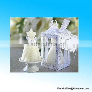 Elegant Wedding Gown Candle Favors