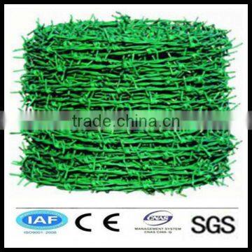 wholesale China CE&ISO certificated pvc barbed wire(pro manufacturer)