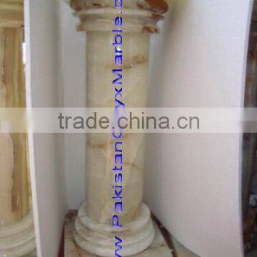 UNIQUE WHITE ONYX PEDESTALS photo-5