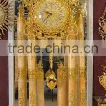 Ornate Bronze Ormolu Grandfather Floor Clock, Dore Gilded Grandfather Pendulum Clock photo-5