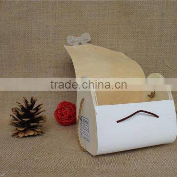 Home Decoration Unique Lightweight Ladies White Wood Art Handbag photo-4