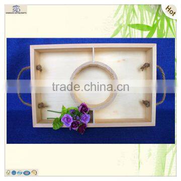 Fascinating Modern Design Drink Wine Use Pine Wooden Tray photo-3