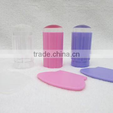 2016 New Color Stamp Nail Art Clear Plastic Plate Jelly Stamp Scraper Toolset Stamp Scraper Kit photo-4