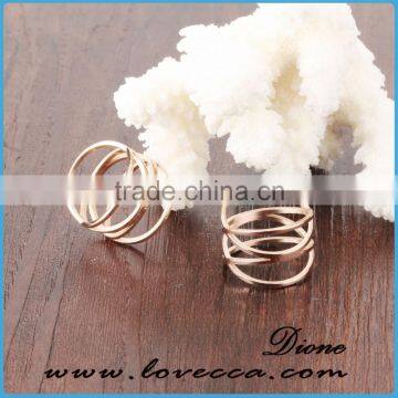 Wholesale New Design Knot 316l Stainless Steel Rose Gold Plated Finger Ring photo-4
