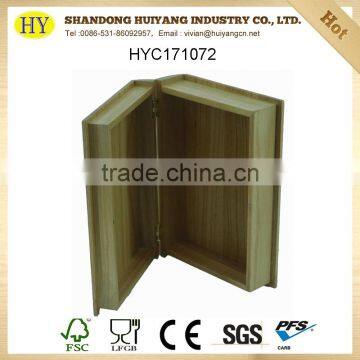 Custom Cheap Book Shape Wooden Packaging Box Wholesale photo-2