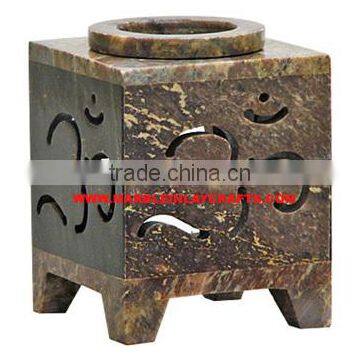 Soapstone Om Aroma oil Burner