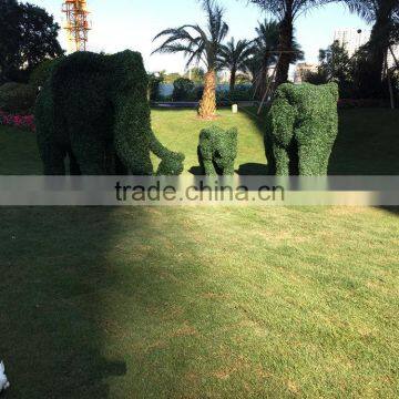 Fiberglass Elephant Sculpture With Artificial Grass photo-2