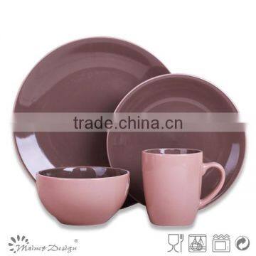 Food Safe Round Orange Tableware Set Ceramic photo-2