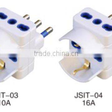 Italian ac dc Electrical Multi 3 Round Pin 16a Industrial Male and Female Plug Socket Adaptor Socket photo-3