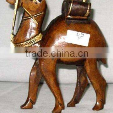 carved wooden animals/wood carved camel/ wood carving figures