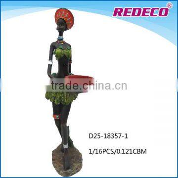 Resin african woman figurine