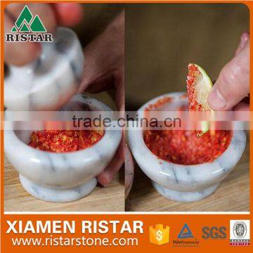 Wholesale White Marble stone mortar and pestle