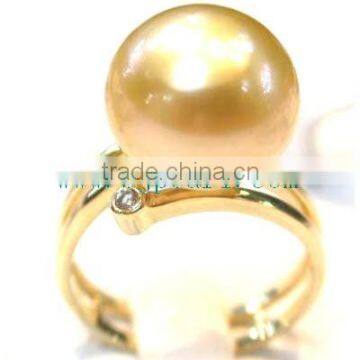 Gold Ring With South Sea Pearl photo-2