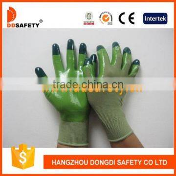 DDSAFETY 2017 Knitted Nylon Gloves Nitrile Coated Safety Working Gloves