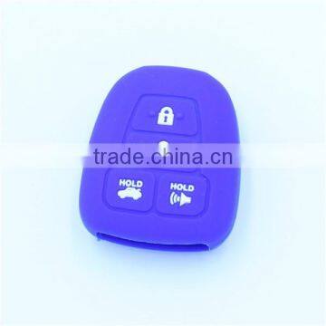 high quality 4 buttons silicone rubber car key shells for toyota