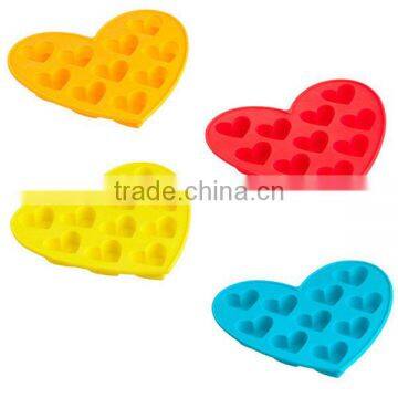 red FDA christmas silicone ice cube tray
