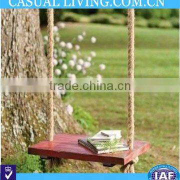 Tree Swing Rope Seat Wood Kids Wooden Outdoor Nostalgic Childrens Back Yard