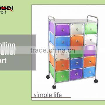 High Quality Furniture Drawer Rack With Wheels Rolling Trolley Storage Drawer Carts