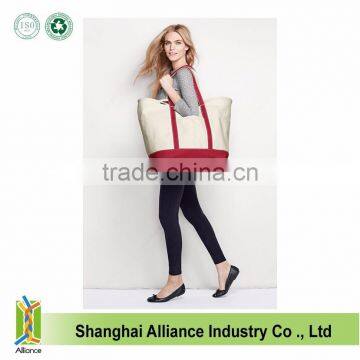 2015 Wholesale Custom Color Simple Design Student Canvas Tote Bag Catch Bag