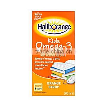 Haliborange Omega-3 with Vitamins A C D & E Orange Syrup 200ML