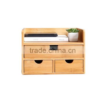 Aonong Customizable Bamboo desk organizer/ Bamboo office table organizer