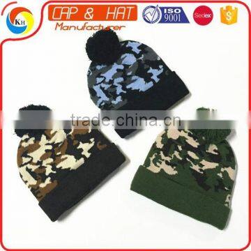 Pom Pom Camouflage Custom CC Beanies