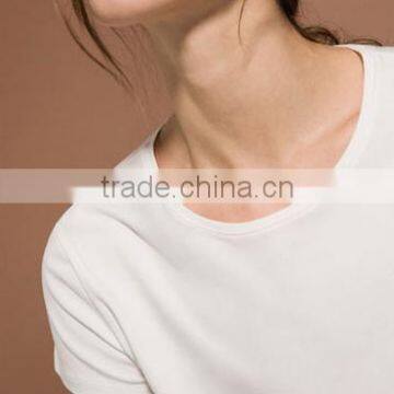 2016 New Fashion Summer Cotton Women Blank O-neck Short Sleeve T Shirts photo-4