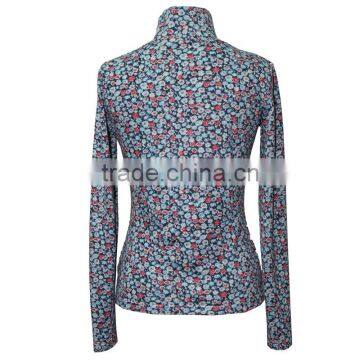 Women Clothing Plus Size Long Sleeve Shirt Garment High Collar Floral Print Laides Blouse Winter photo-2