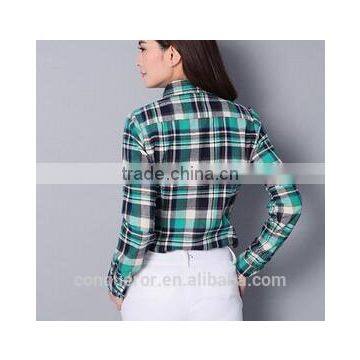 Latest Design 2015 Cotton Shirt Woman Dress WMST0012 photo-2