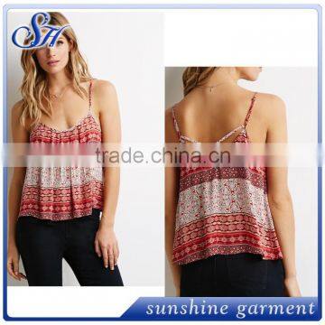 Chiffon print pattern radiator top tank