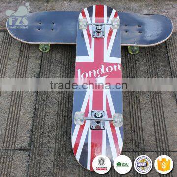 HSJ252 31*8 Inch Classic 4 Wheels Complete Skateboard Skates PU Wheels photo-2