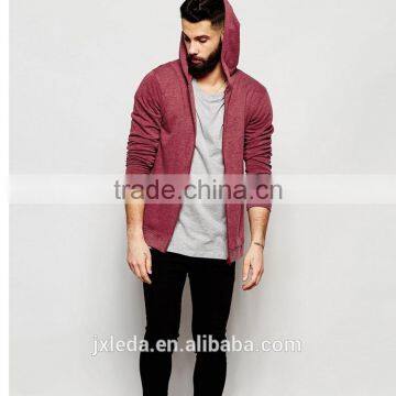 fashion style custom jersey lesiure full zip man coat with hooded