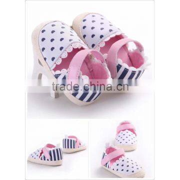 2017 Koera Style Dot Flowers Shoe Lasts Baby Shoes Stripe Lace Dress Shoe photo-2