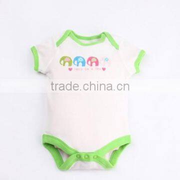 2015 Newest Arrival 100% Cotton Printed Elephant Newborn Baby Clothes Wholesale Price