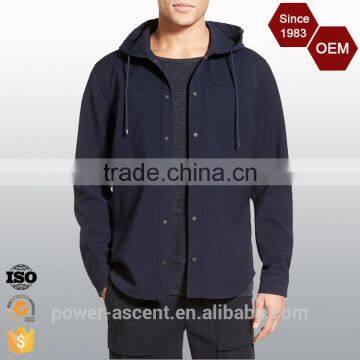 OEM Latest Design Fit Comfortable Men's Hooded Snap Coats For Men