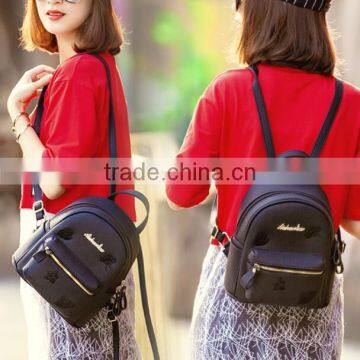 Zm35600a Korean Fashion Girls Embroidery Leather Backpack Bag photo-5