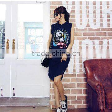 Navy Blue Sleeveless Dresses photo-3