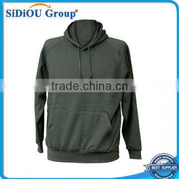 OEM Mens Plain Polyester Cotton Fleece Hoodie