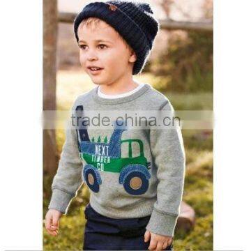 S32287W Children Cotton Long Sleeve Hoody Kids Casual Lovely Cars Printed Hoodies photo-2