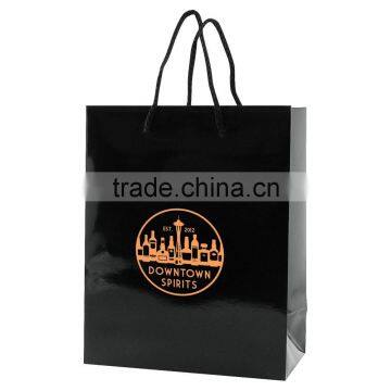 Color Gloss Laminated Eurotote Shopping Bag - features cardboard bottom, dimensions are 8" x 4" x 10" and comes with your logo.