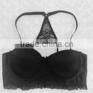 2016 Girl Ladies T-back Bra and Panty New Design Satin Luxury Quality Factory Price photo-2