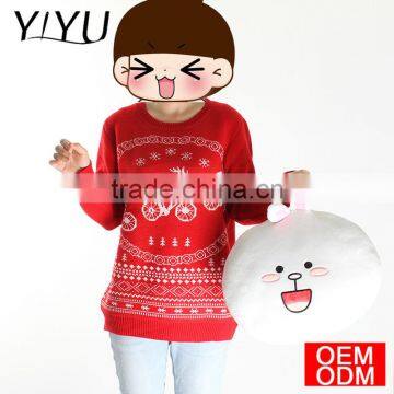 2017 fashion womens Cotton or Acrylic Pullover ugly christmas sweater Reindeer