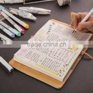 A6 Pink PU Leather Agenda Planner With Ribbon Bookmark /metal Clasp /organizers photo-3