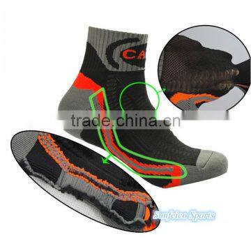 Men's Outdoor Quick-dry Fiber Running Sports Basketball Socks~Soft Thick Stripe Restoring Socks~Accept Custom photo-5