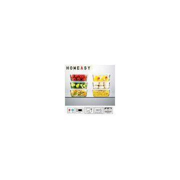 Rectangular Pyrex Glass Food Storage Containers With 4-side Lock