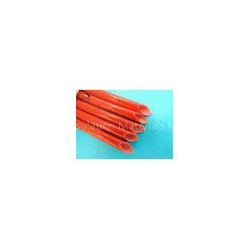 Red 1.2KV Braided Silicone Rubber Fiberglass Sleeving High Temperature Resistant