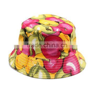 Cartoon Fruit Peach Cherry Design Children Fisherman Hat Bucket Caps photo-2