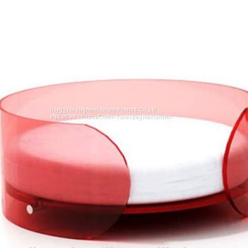 Colorful Pet Lounge Studios Round Pet Bed Acrylic Kennel