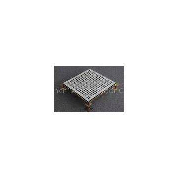 Indoor Perforated Raised Floor Tiles Electrostatic Spray Processed Surface